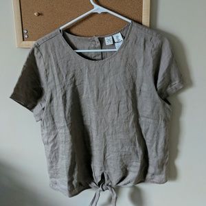 Button front linen shirt